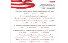 4th Of July Trivia Printable Virtual
