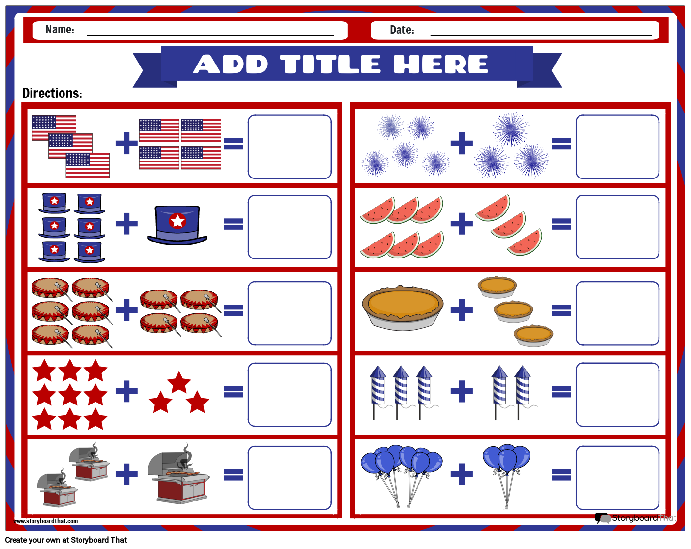 4th Of July Worksheets