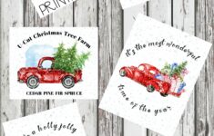 5 Free Vintage Truck Christmas Printables