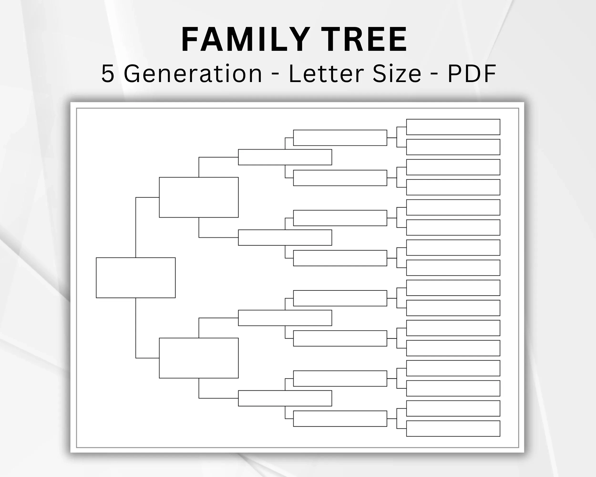 free printable 5 generation family tree free printable 5 generation family tree