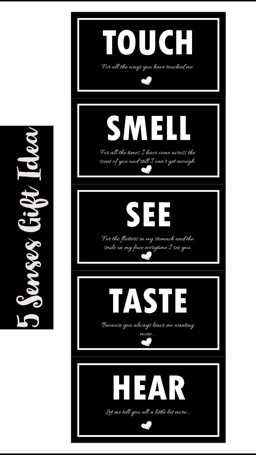 5 Senses Gift Tags 5 Senses Gift Tags