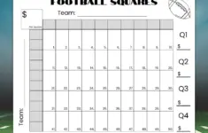 50 Squares Football Squares Game