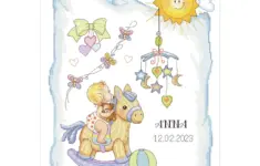 51469 Cross Stitch Pattern For Smartphone Birth Certificate For A Baby