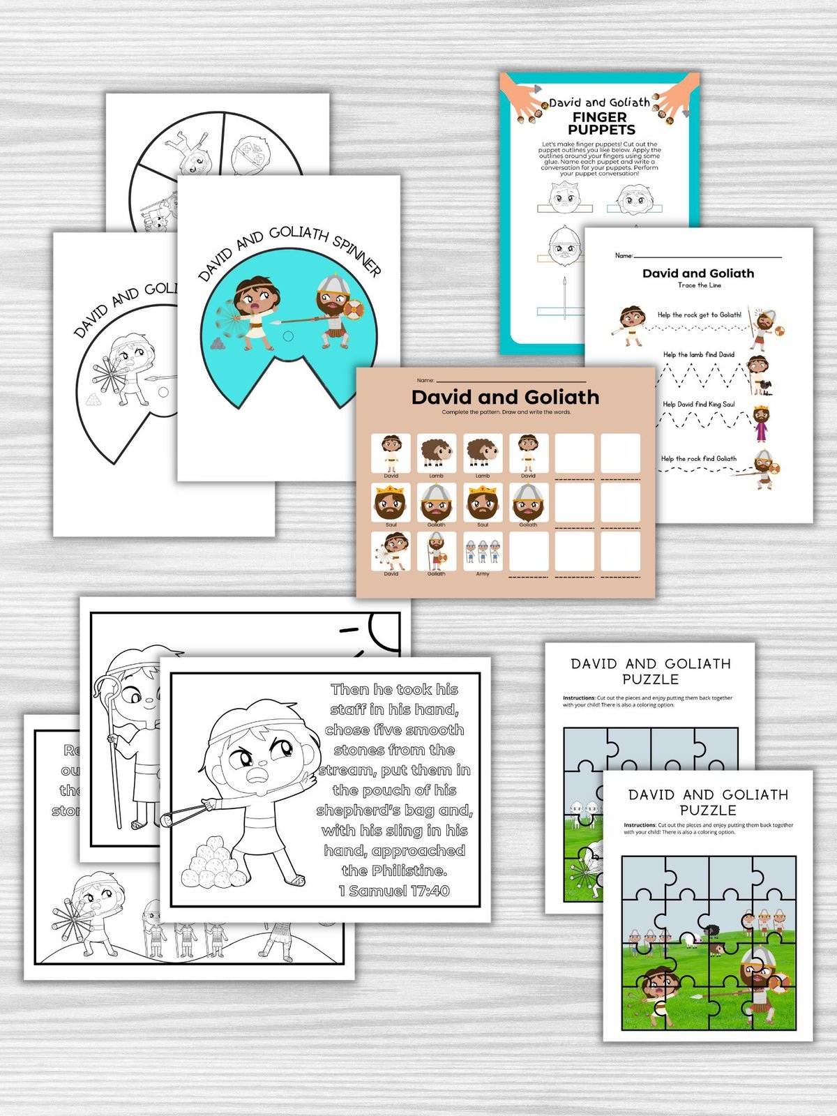 6 Free Printable David And Goliath Crafts
