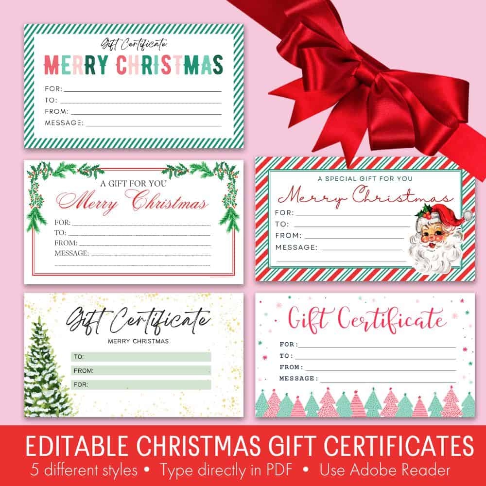 6 Free Printable Gift Certificate Templates For Christmas 6 Free Printable Gift Certificate Templates For Christmas