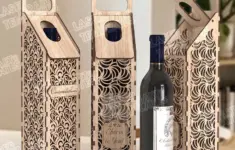 6 Wine Bottle Gift Box Laser Cut Svg File