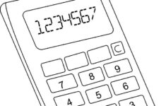 6155 Calculator Coloring Printable Page