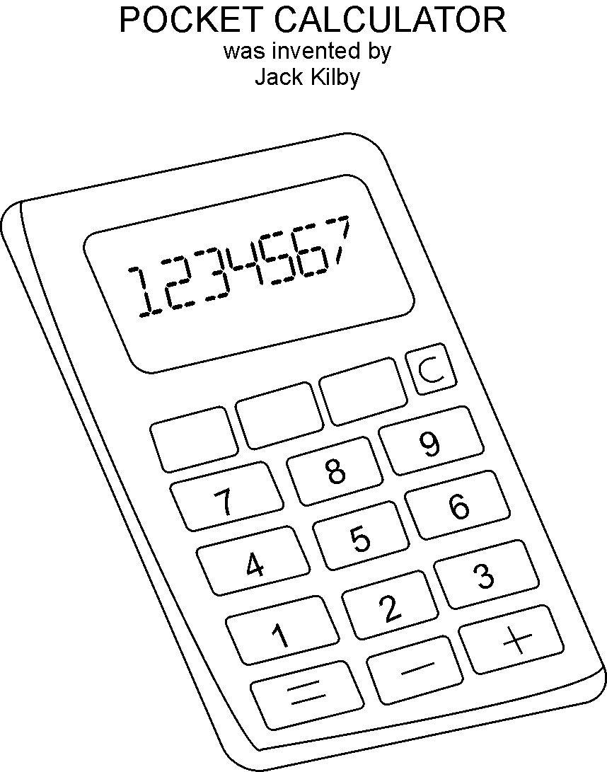 6155 Calculator Coloring Printable Page