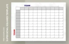 6184161 Super Bowl Squares Google Docs Templates