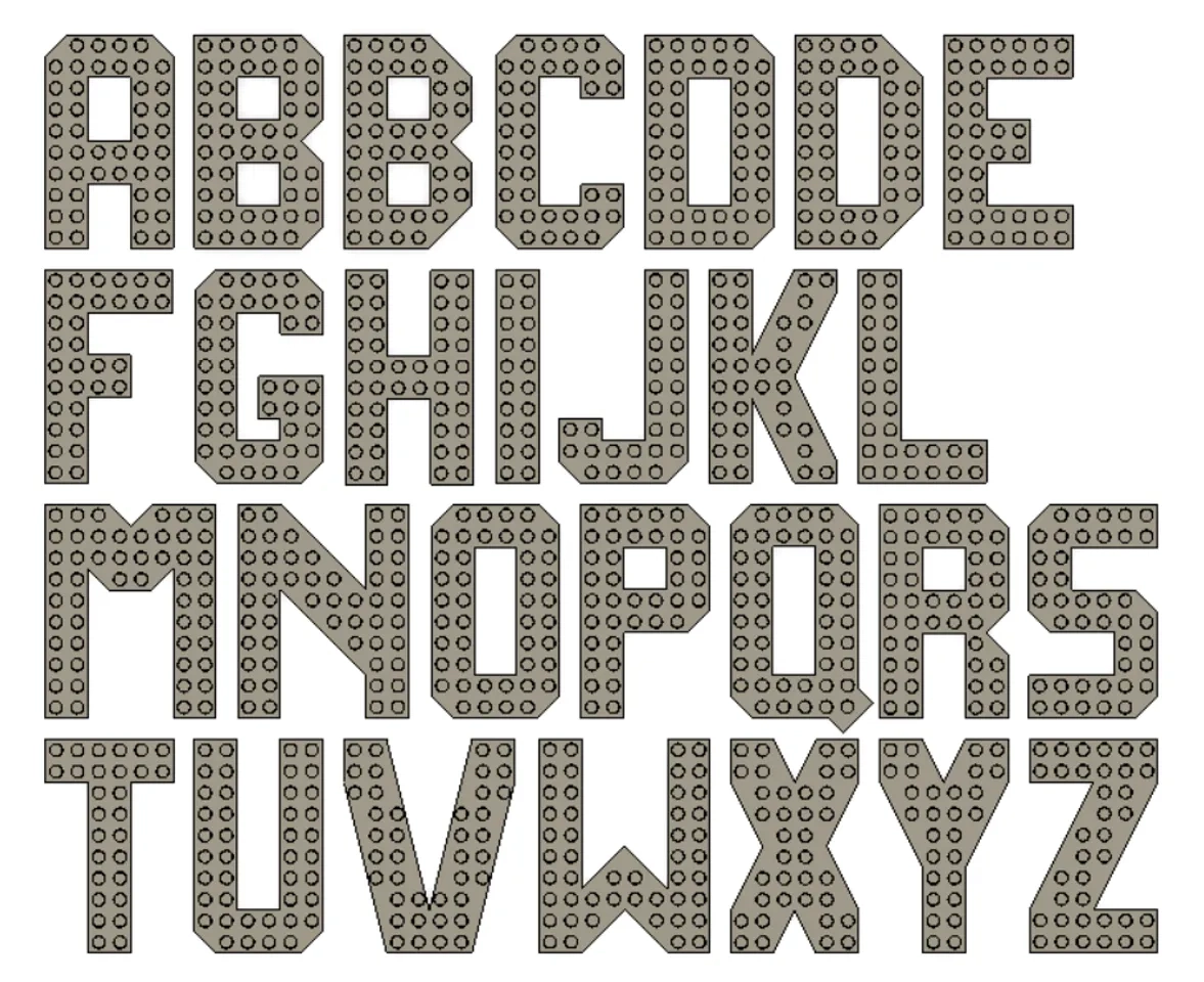 66204 Lego Compatible Alphabet And Digits