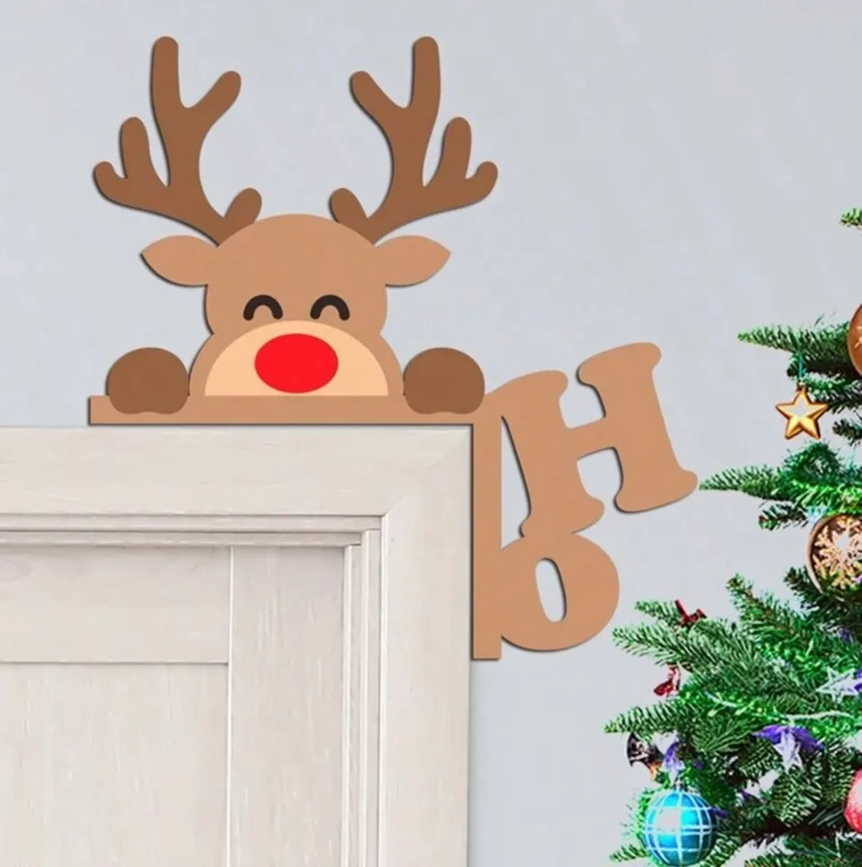 665778 Cute Christmas Reindeer Door Frame Decoration 665778 Cute Christmas Reindeer Door Frame Decoration