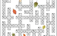 6th Grade Fall Crossword Puzzle