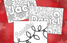 7 Free Editable Name Christmas Coloring Pages