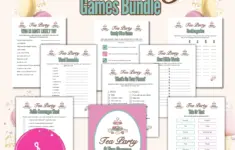 8 X Tea Party Games Bundle For Tweens And Teens