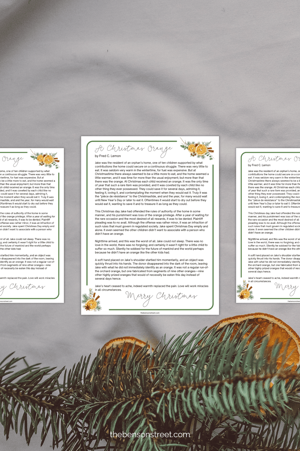 A Christmas Orange Free Christmas Oranges Story Printable A Christmas Orange Free Christmas Oranges Story Printable