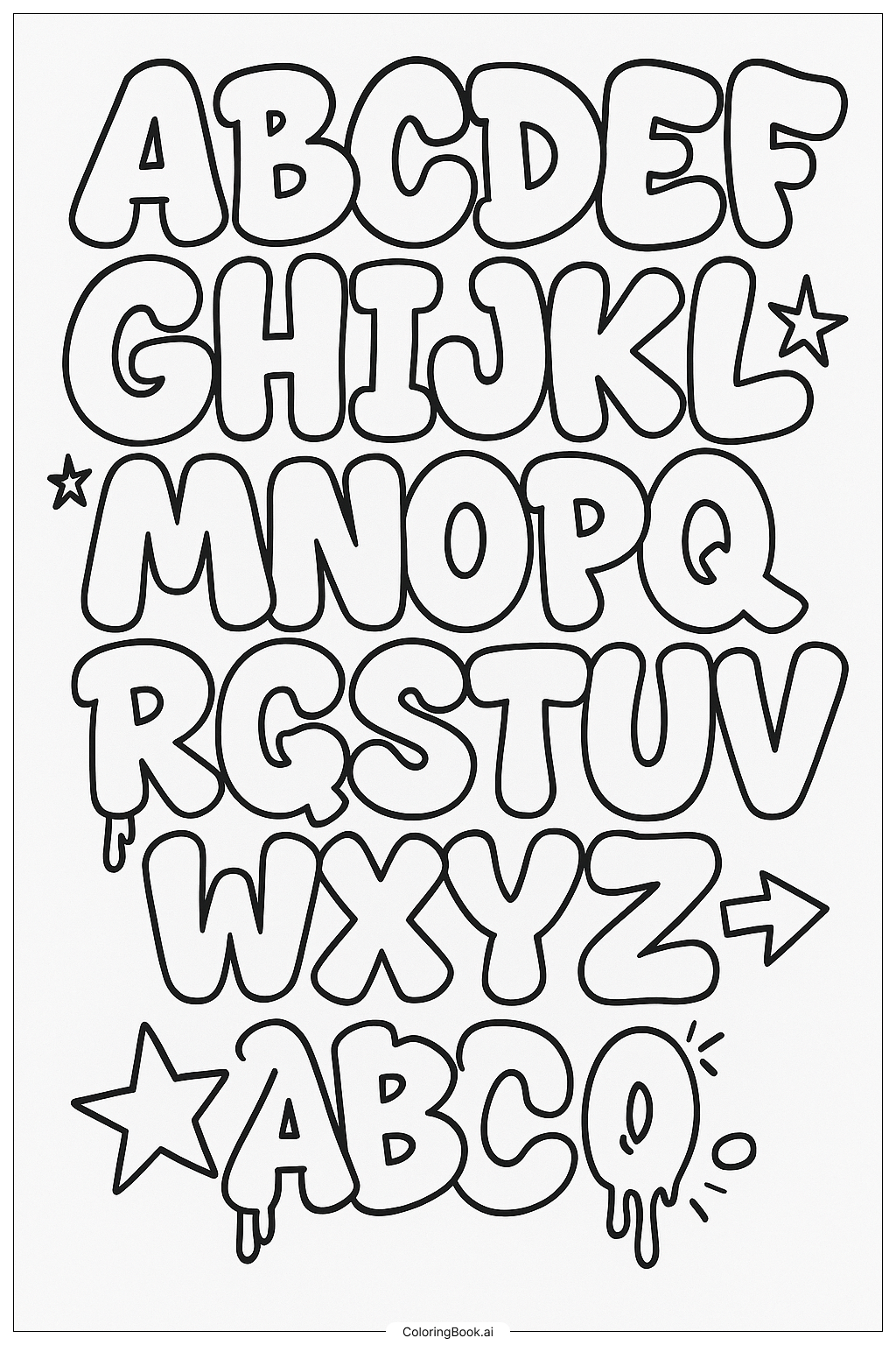 A Full Graffiti Alphabet Page A Full Graffiti Alphabet Page