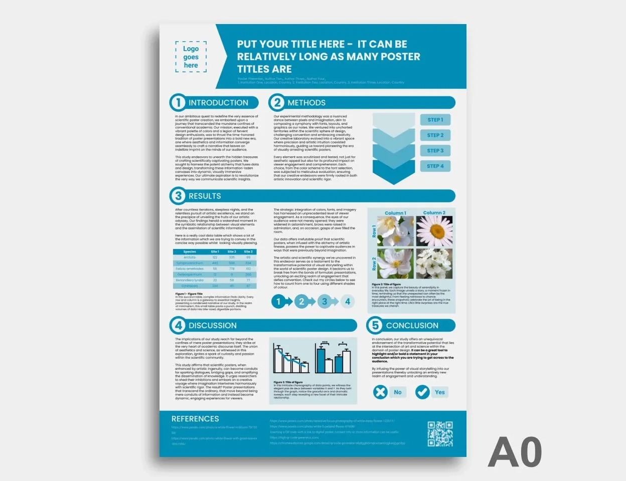 a0 portrait poster template free download