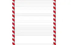 A4 Lined Printable Paper Christmas