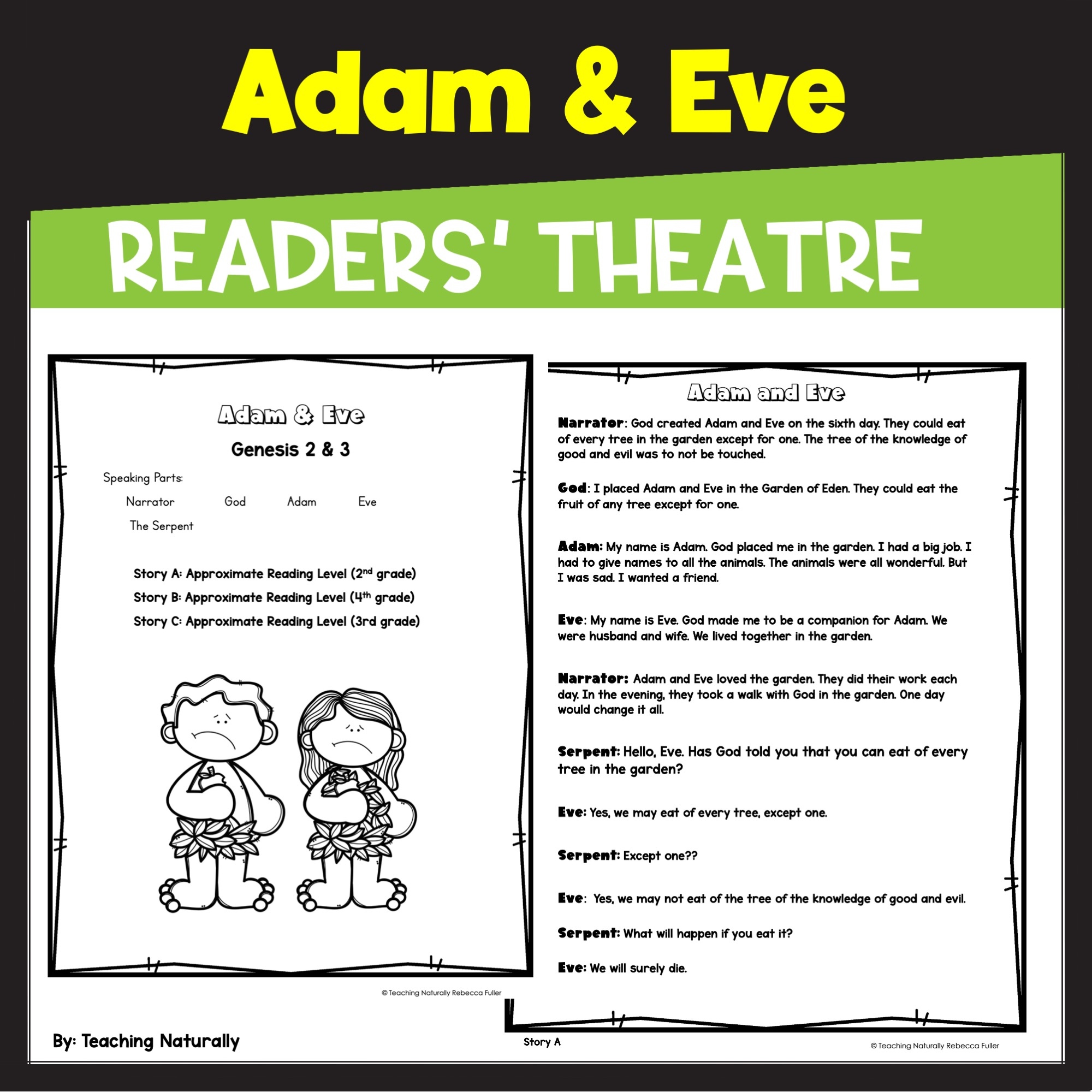 Adam Eve Bible Story Readers Theatre Script Adam Eve Bible Story Readers Theatre Script