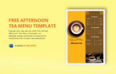 Afternoon Tea Menu Template