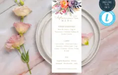 Afternoon Tea Menu Template Editable