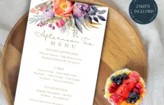Afternoon Tea Menu Template Editable