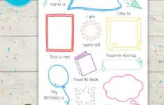 All About Me Poster Printable Back To
