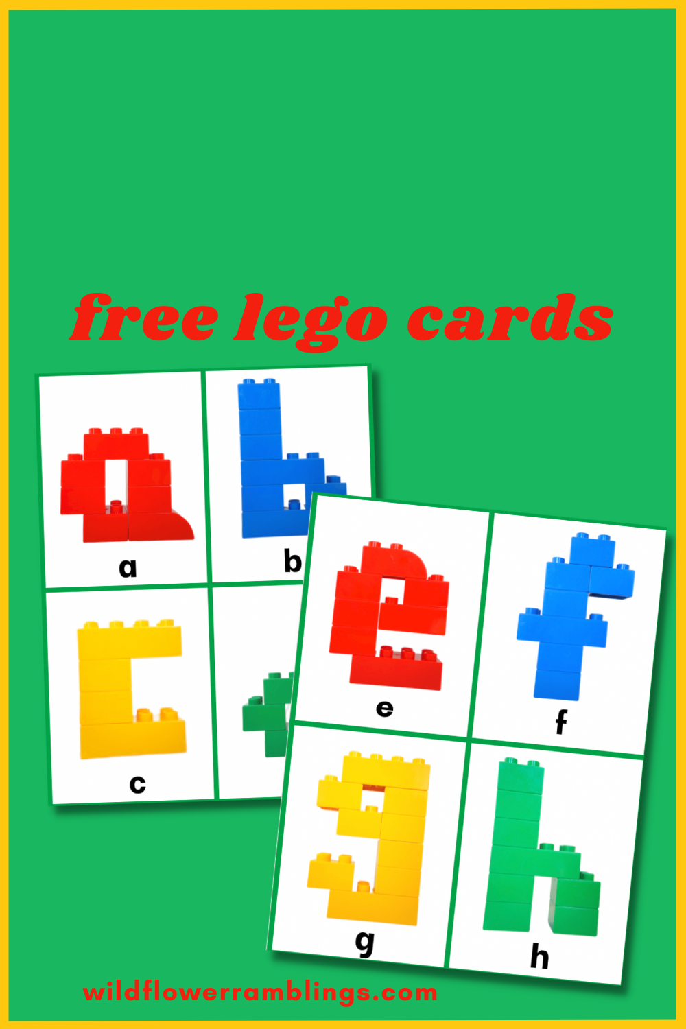 Alphabet Lego Cards Lowercase