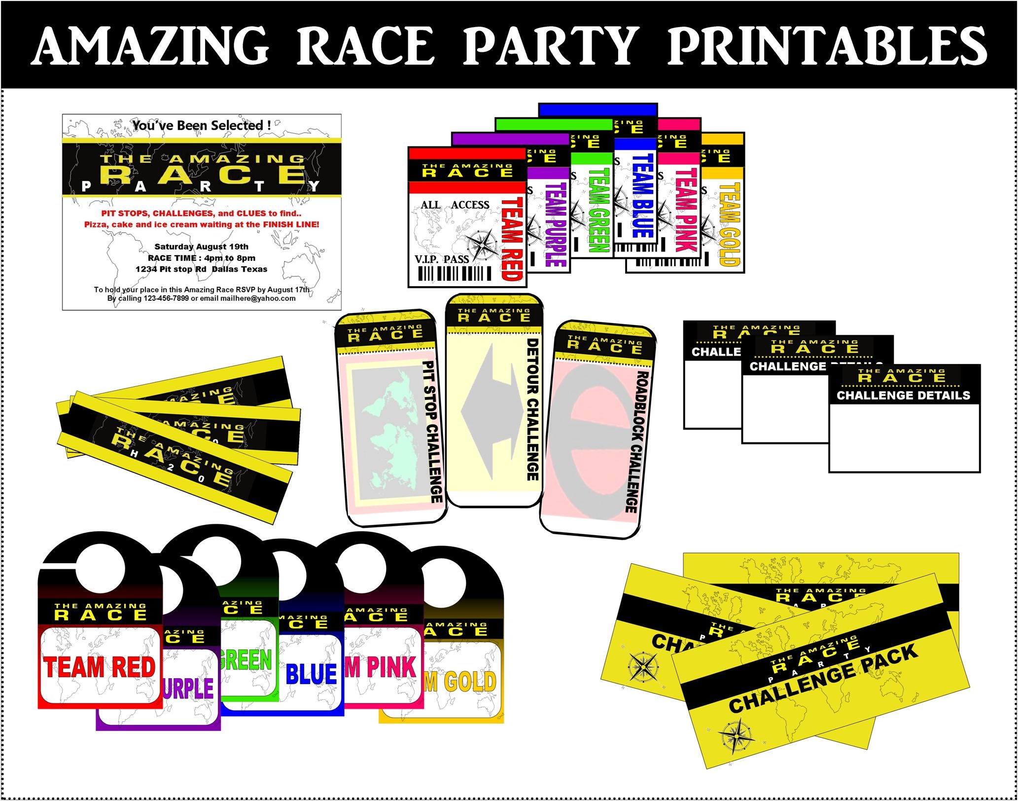 Amazing Race Printables Review Amazing Race Printables Review