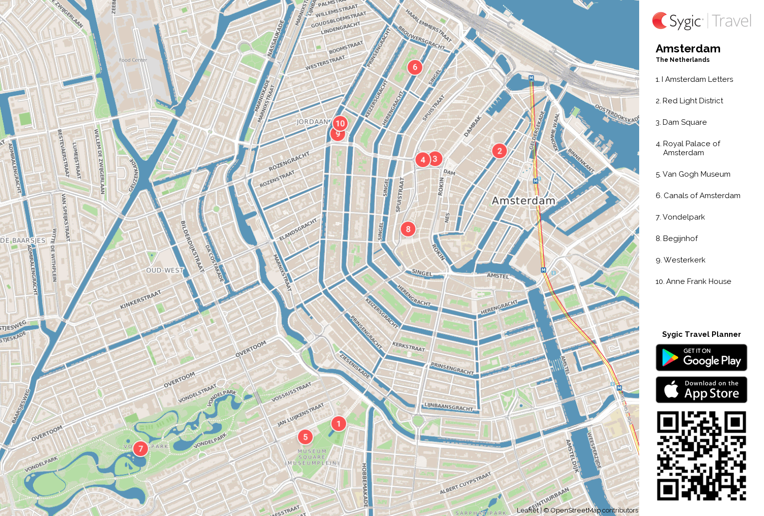 Amsterdam Printable Tourist Map City 16 Amsterdam Printable Tourist Map City 16