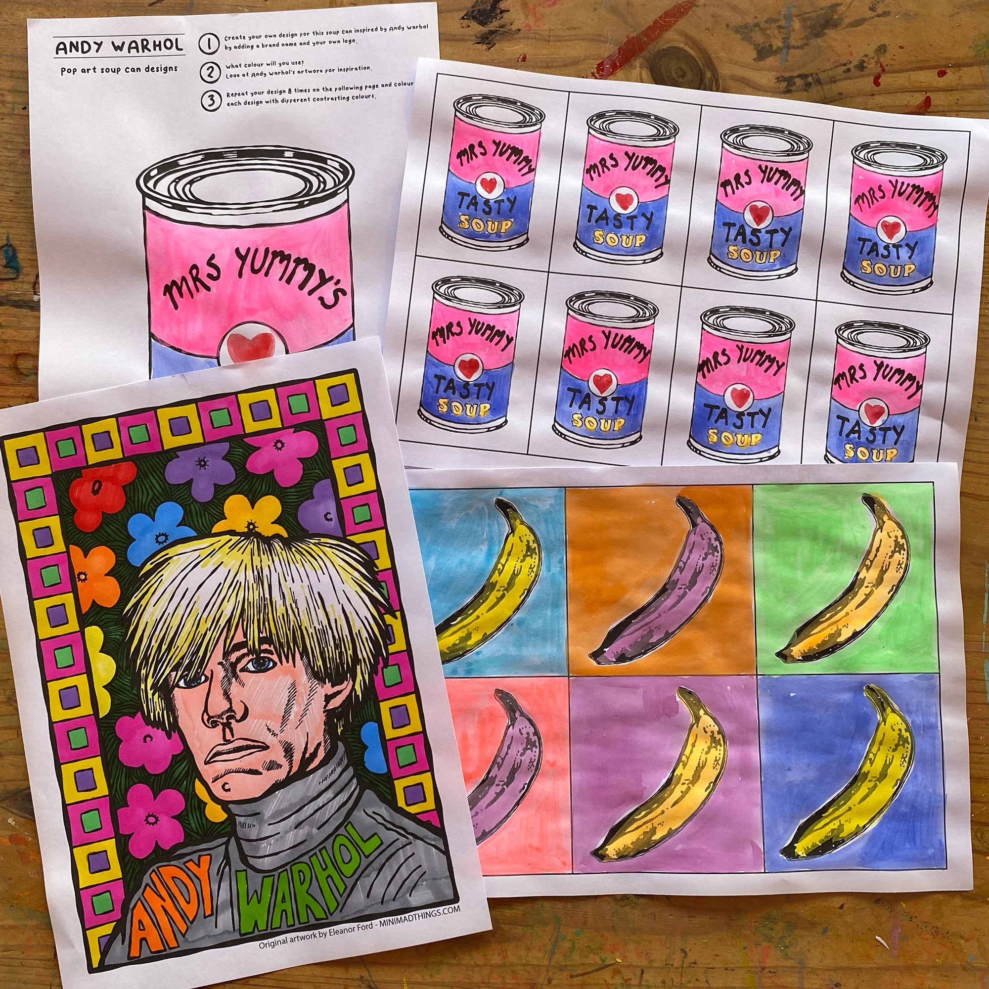 andy warhol free printables