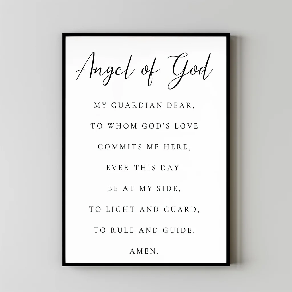 Angel Of God My Guardian Dear Prayer Wall Art Print Guardian Angel Prayer Wall Art Catholic Prayer Print Nursery Wall Art Angel Of God My Guardian Dear Prayer Wall Art Print Guardian Angel Prayer Wall Art Catholic Prayer Print Nursery Wall Art