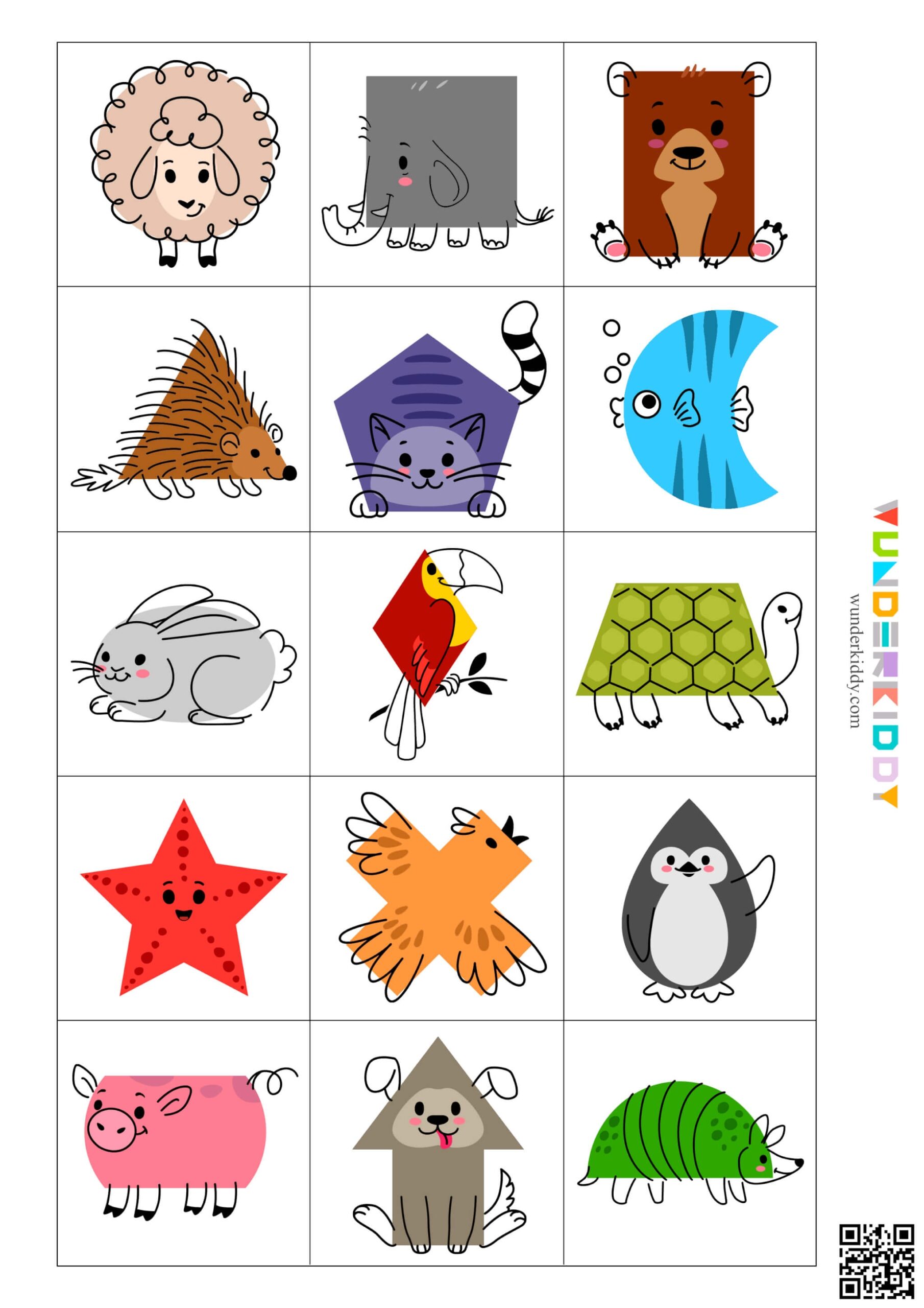 free printable animal shapes free printable animal shapes