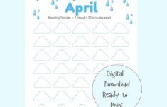 April Monthly Reading Log Printable For