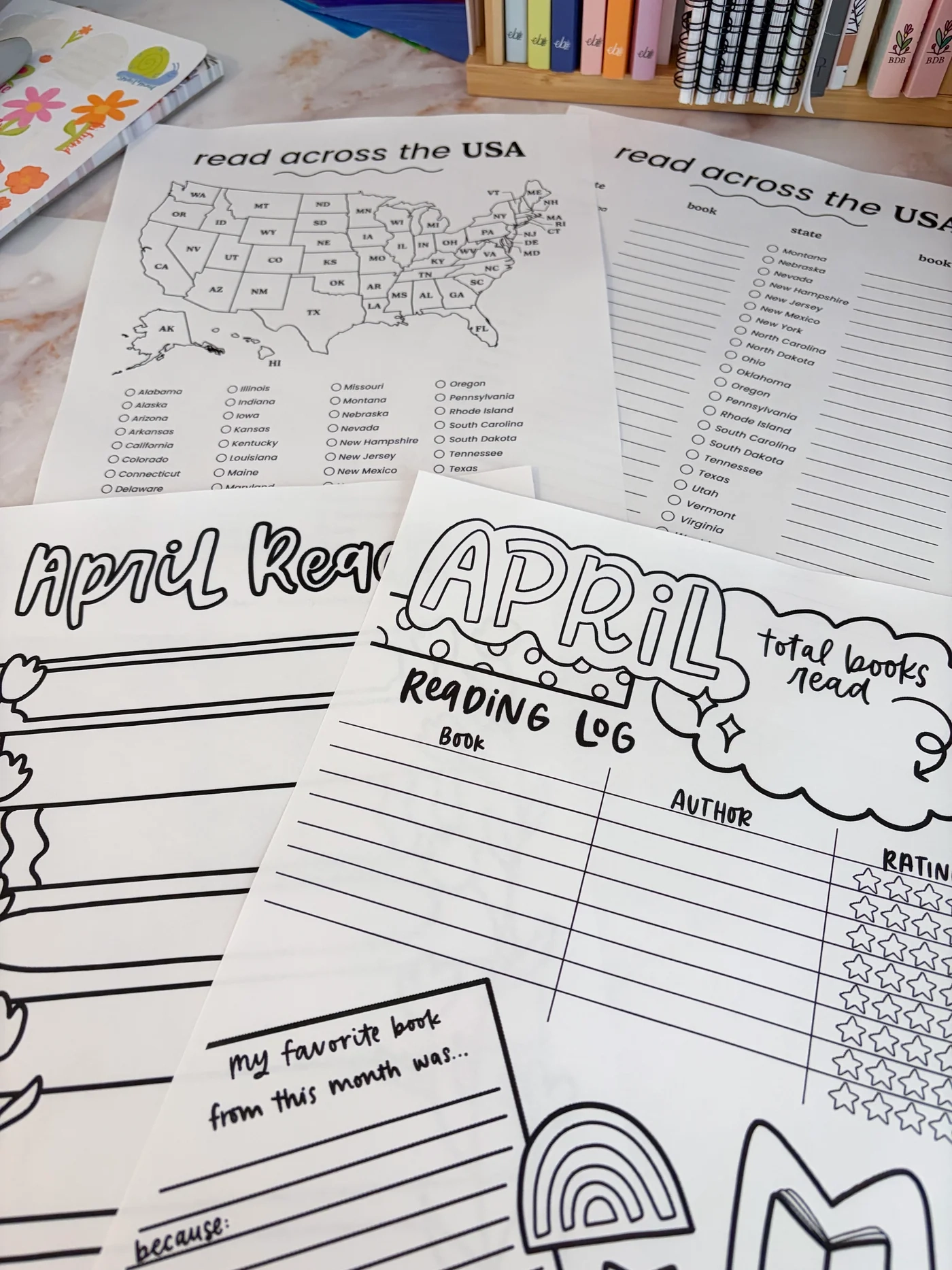 april reading log printable april reading log printable