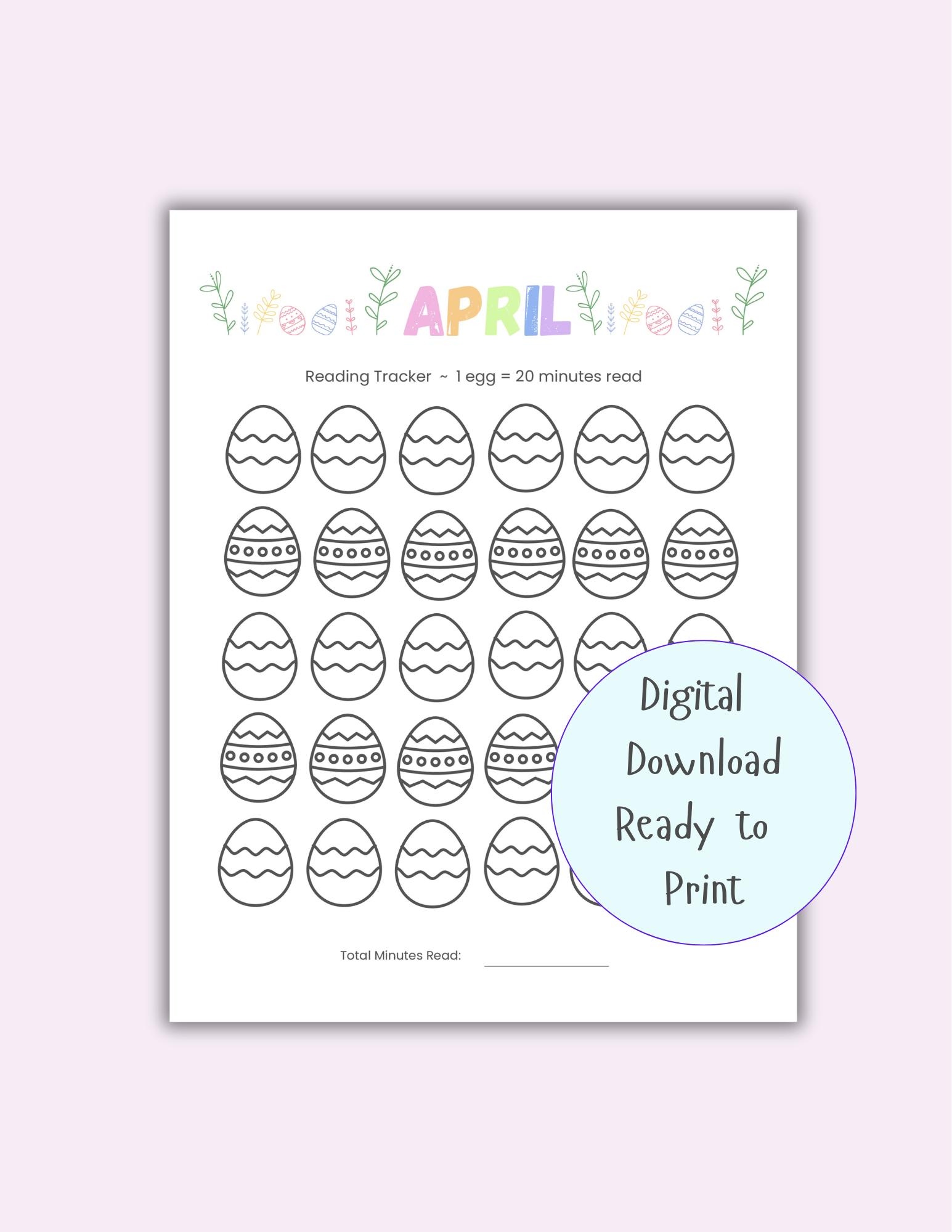 April Reading Log Printable For Kids April Reading Log Printable For Kids