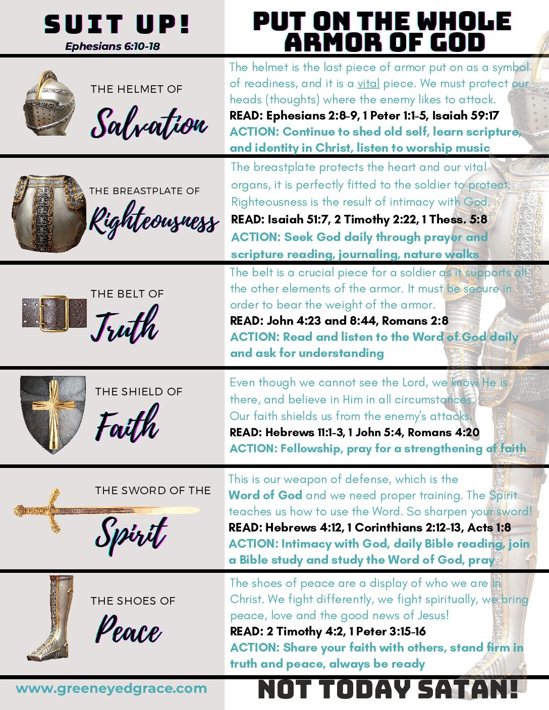 Armor Of God Free Printout Copy