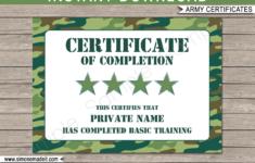 Army Certificate Template
