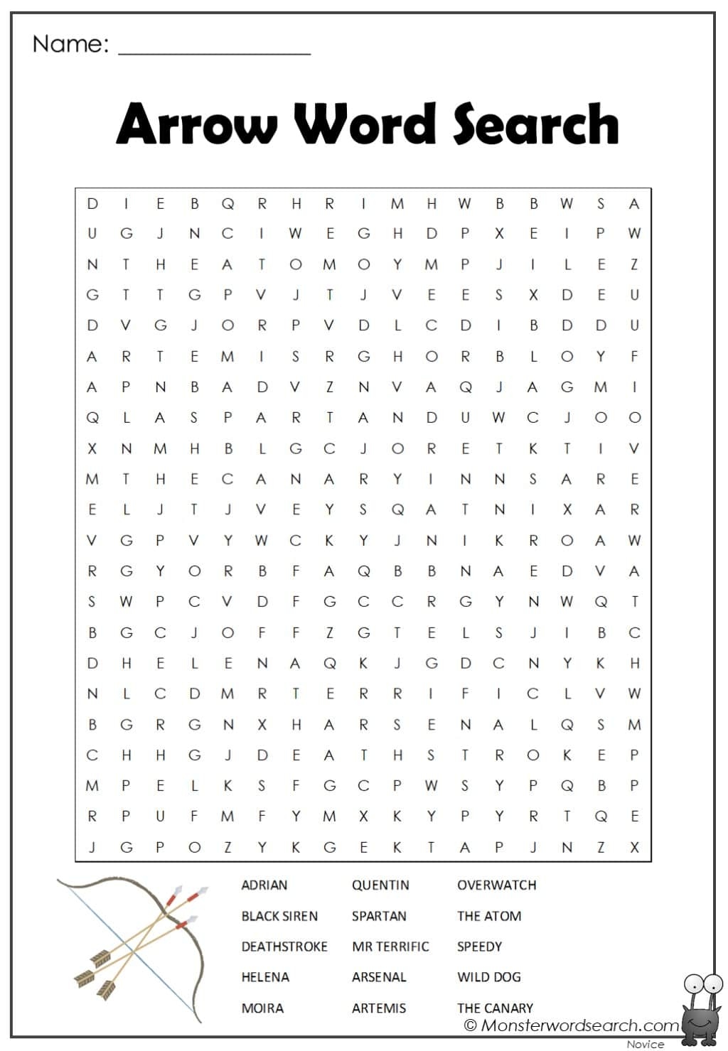 Arrow Word Search Arrow Word Search