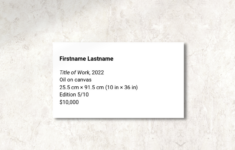 Art Label Templates