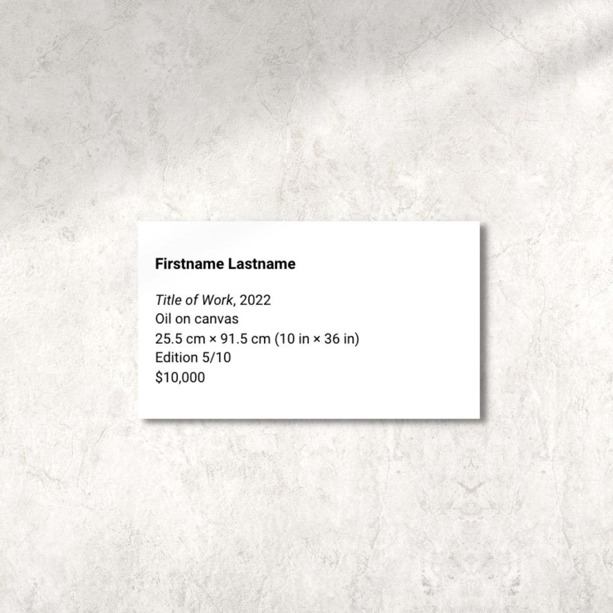 Art Label Templates