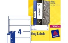 Avery Arch File Spine White Labels 200 X 600mm L7171 25