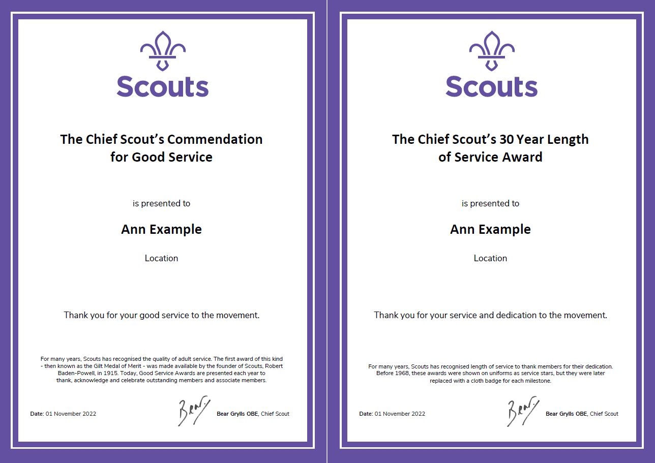 Award Certificates Award Certificates