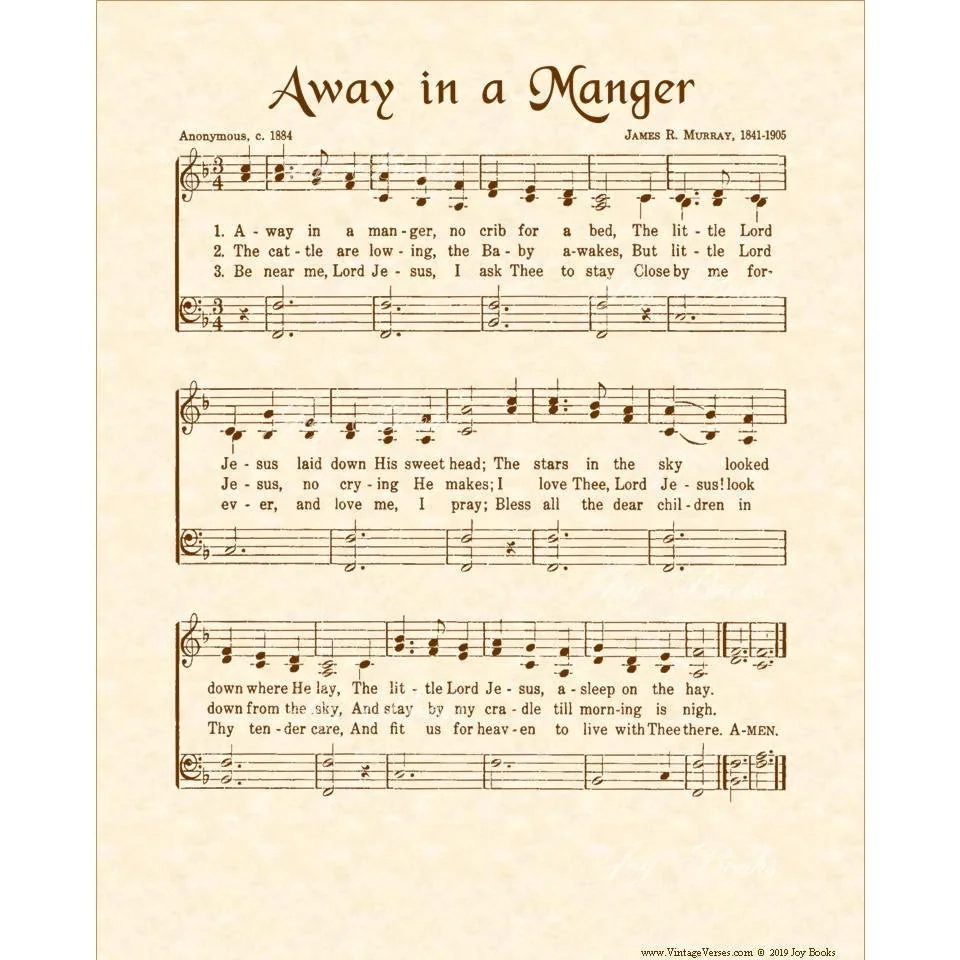 away in a manger lyrics printable