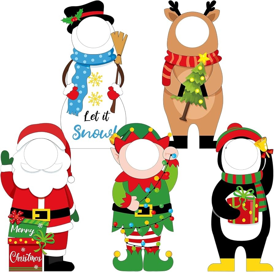 christmas face in hole templates christmas face in hole templates