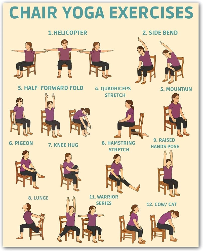 chair yoga free printable with pictures chair yoga free printable with pictures