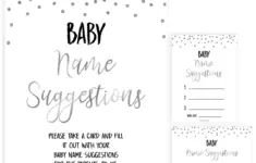 Baby Name Suggestions Silver Glitter