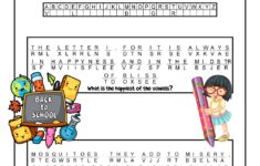 Back To School Cryptogram Word Puzzles