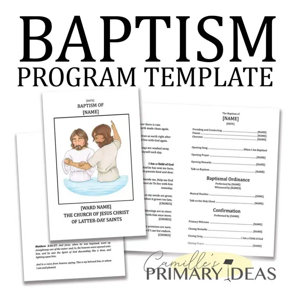 Baptism Program Template