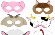 Barnyard Animals Printable Masks